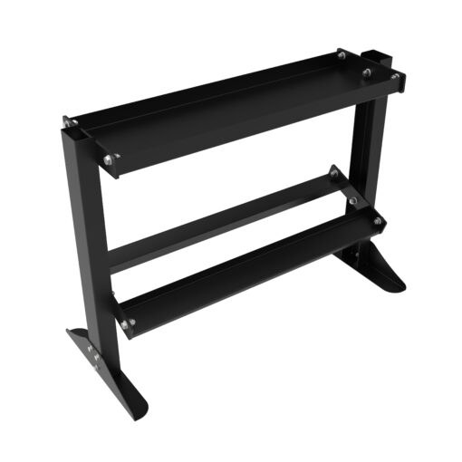 2 Tier Kettlebell Dumbbell Weight Rack Storage Stand