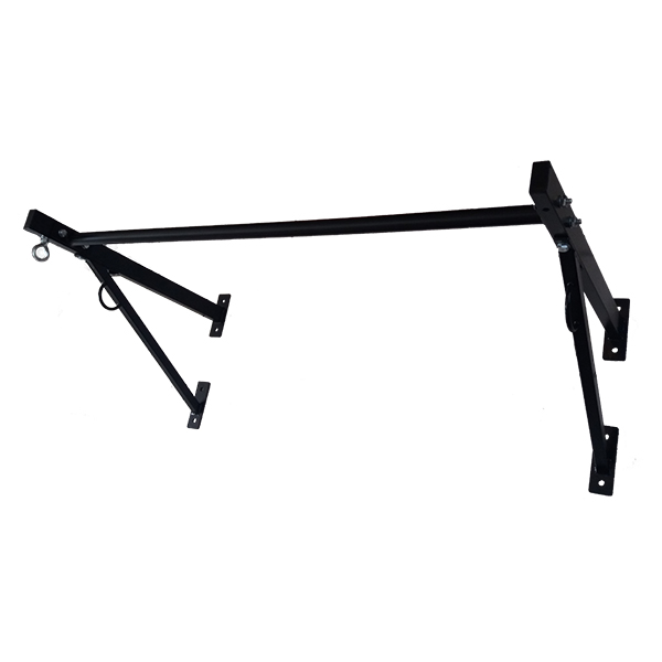Wall Mount Pull Up Bar Upper Body Training Workout Exercise Home Gym Black 