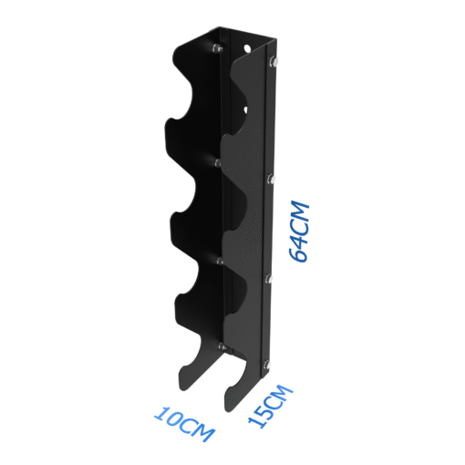 010Fitness 4-Tier Commercial Wall-Mount Dumbbell Rack – Space-Saving Weight Storage Commercial Gyms - Image 2